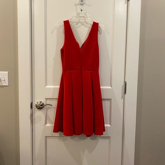 Francesca’s Formal V-Neck Skater Dress - Picture 2 of 4
